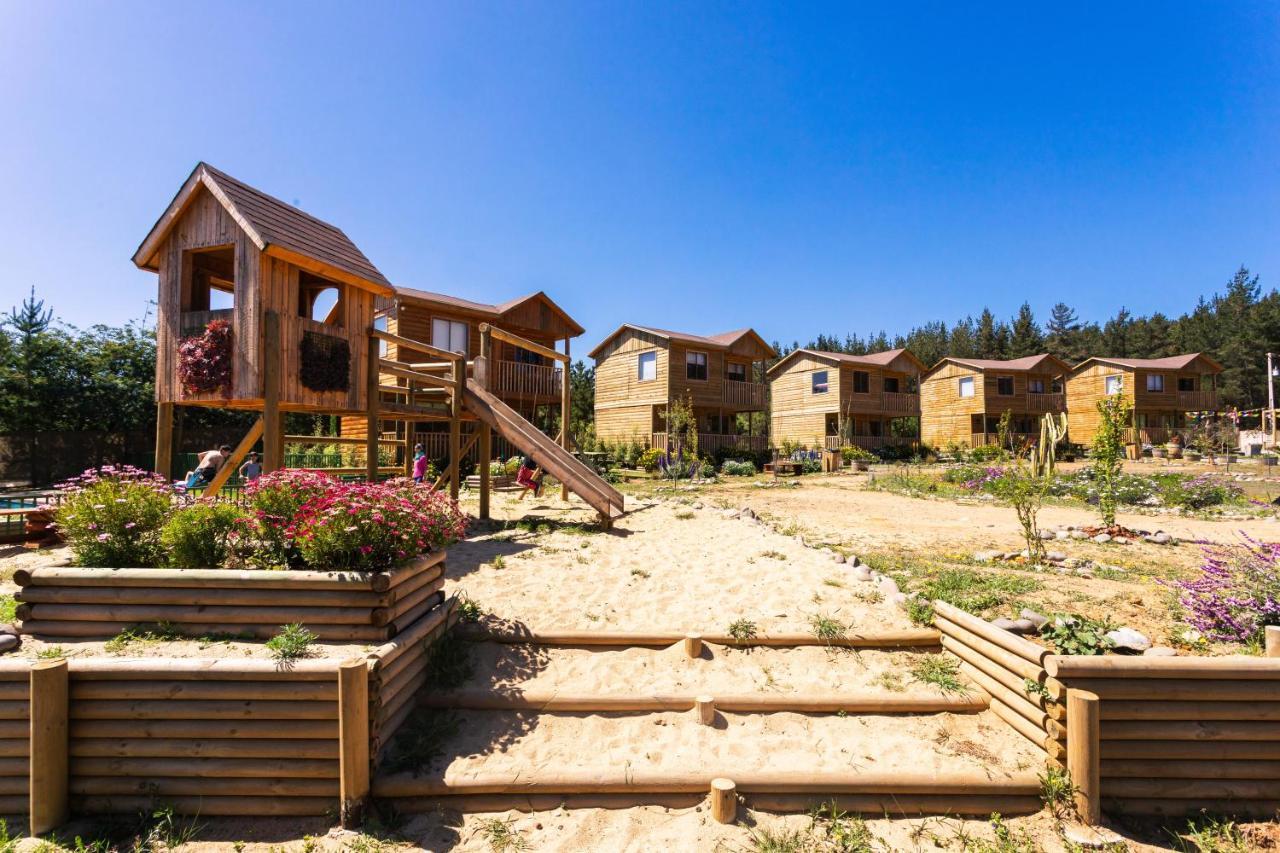 Cabana En Tunquen Con Parrilla, Fogon, Piscina Y Bosque Luaran gambar