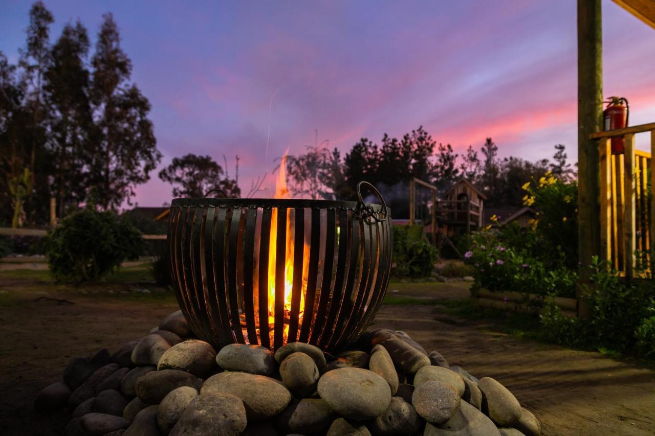 Cabana En Tunquen Con Parrilla, Fogon, Piscina Y Bosque Luaran gambar
