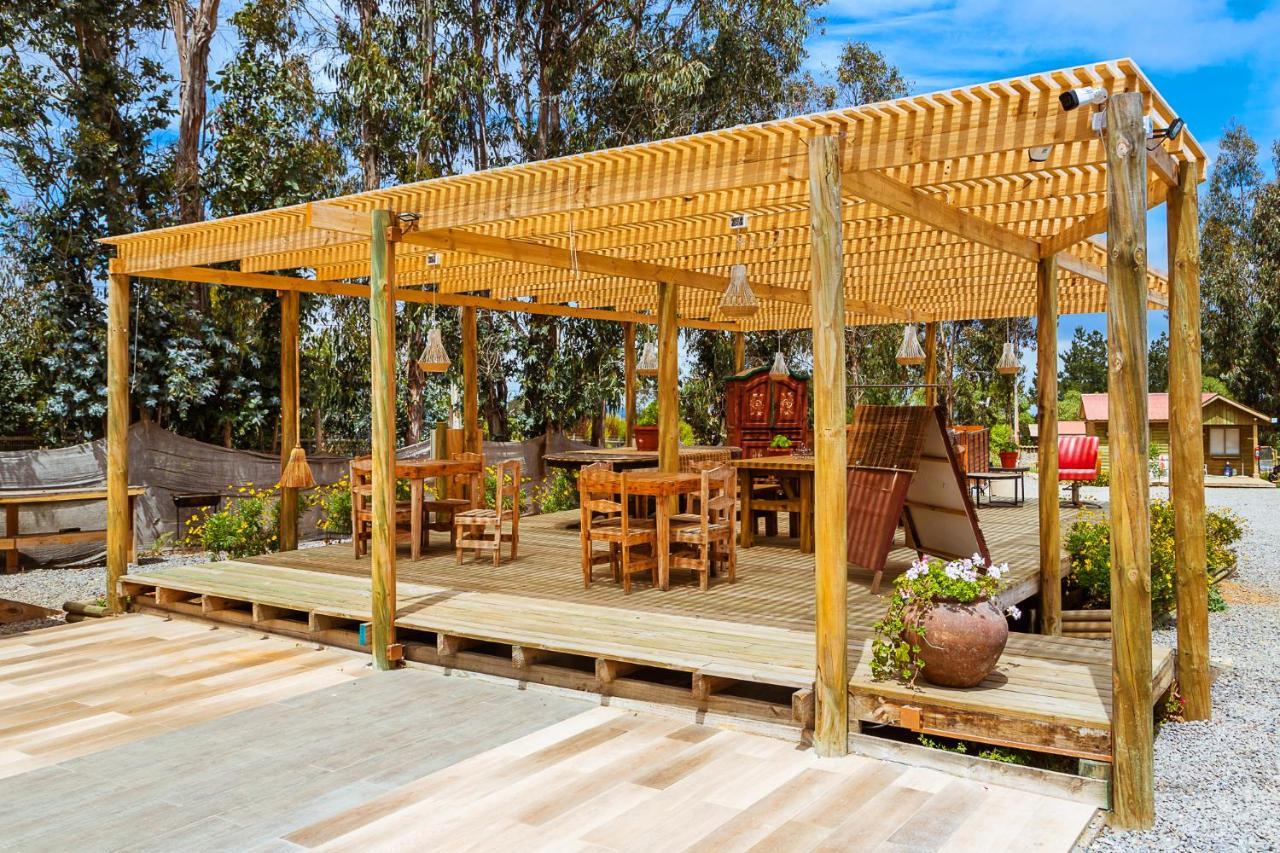 Cabana En Tunquen Con Parrilla, Fogon, Piscina Y Bosque Luaran gambar